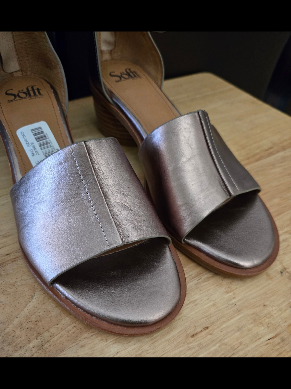 Sofft Colby sandals in metallic bronze Size: 9 - Picture 6 of 9